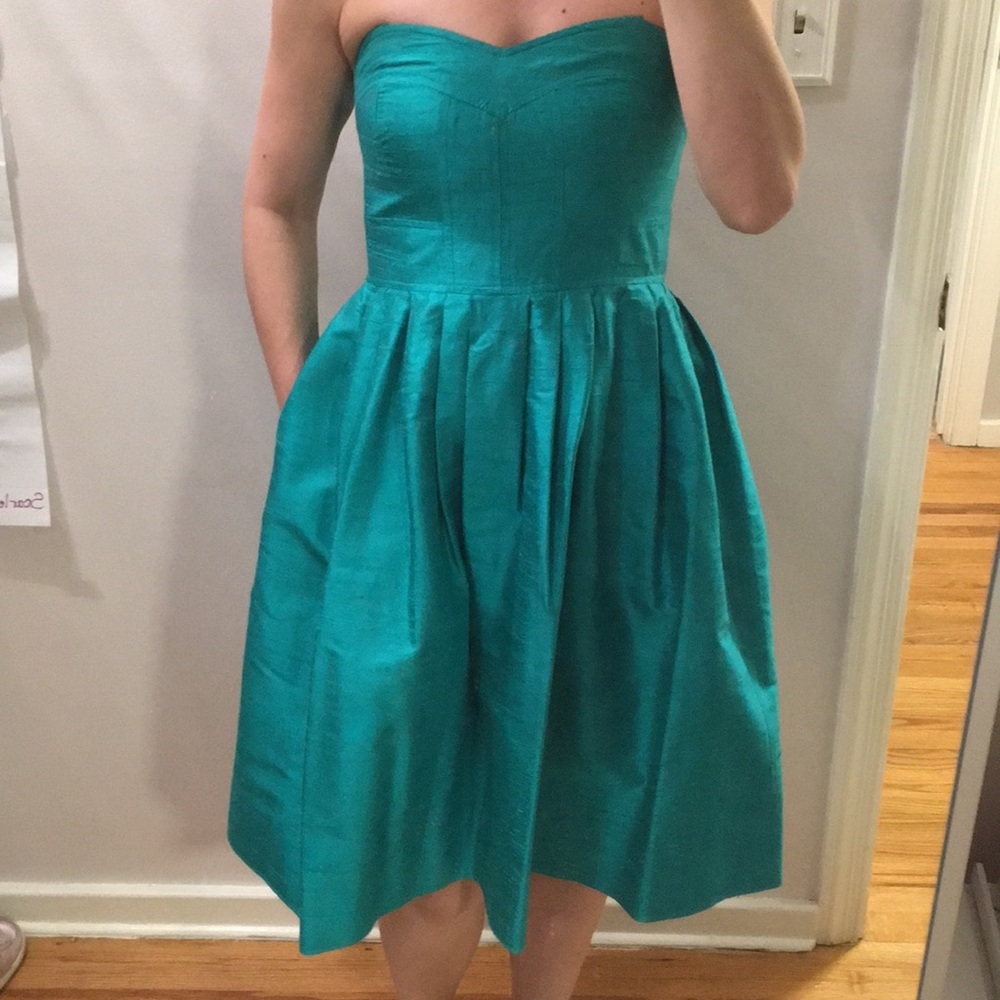 Turquoise Party Dress with pockets